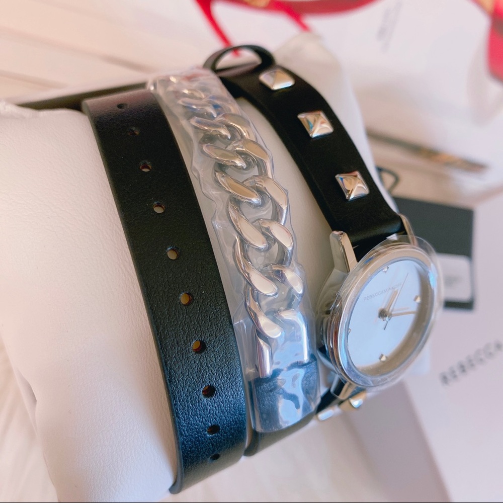 Rebecca Minkoff BFFL studded leather watch - Picture 4 of 8
